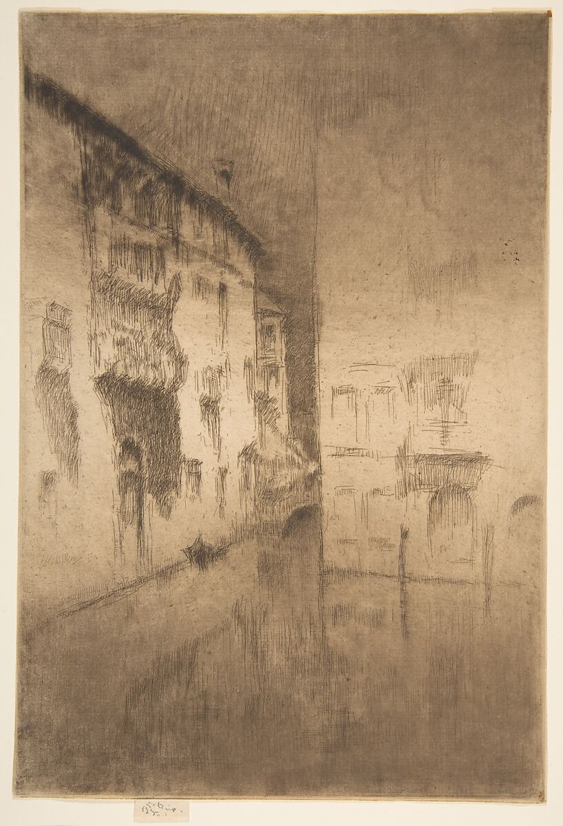 Nocturne: Palaces, James McNeill Whistler (American, Lowell, Massachusetts 1834–1903 London), Etching and drypoint; tenth state of twelve (Glasgow); printed in brownish-black ink on ivory laid paper 