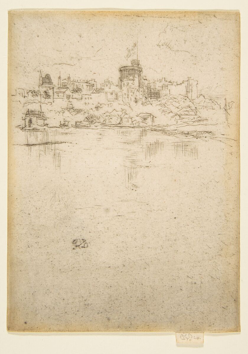 Windsor (Memorial), James McNeill Whistler (American, Lowell, Massachusetts 1834–1903 London), Drypoint; third state of four (Glasgow); printed in dark brown ink on ivory laid paper 