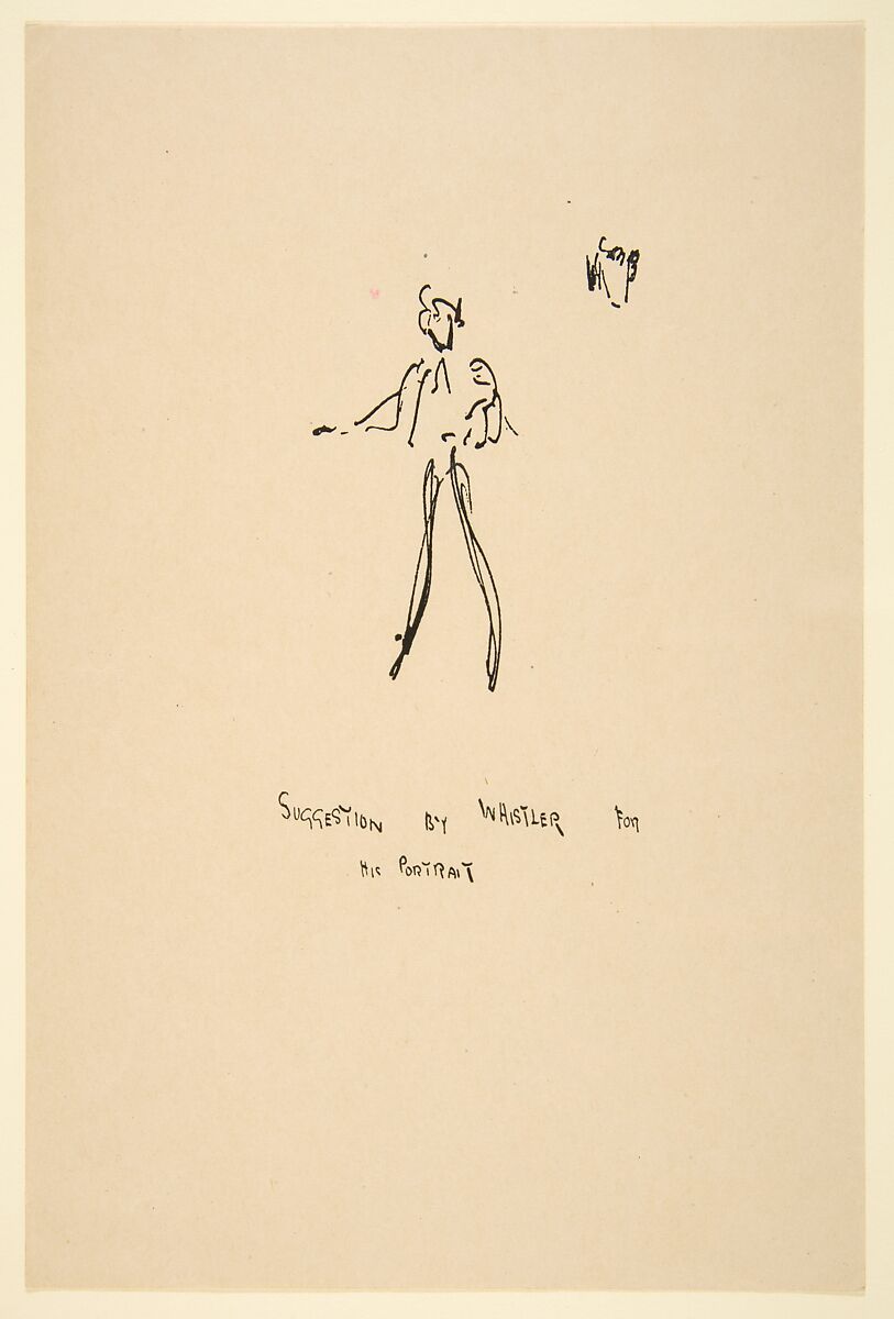 Suggestion by Whistler for his Portrait, After James McNeill Whistler (American, Lowell, Massachusetts 1834–1903 London), Commercial relief process 