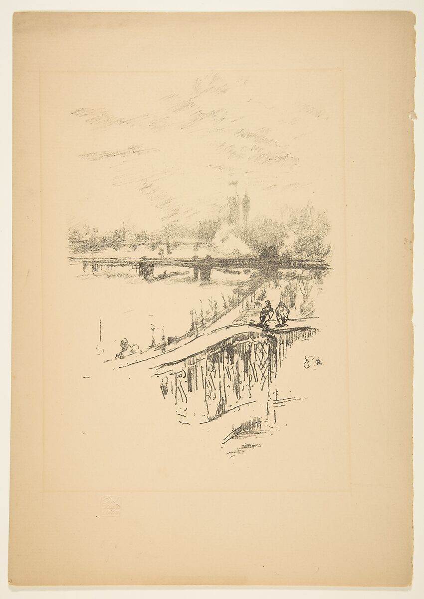 The Savoy Pigeons, James McNeill Whistler (American, Lowell, Massachusetts 1834–1903 London), Transfer lithograph; only state (Chicago), from the published edition printed from a supplementary stone; printed in black ink on heavy cream laid paper 
