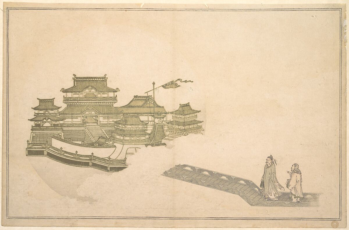 The Palace in the Moon, Kitagawa Utamaro (Japanese, ca. 1754–1806), Woodblock print; ink and color on paper, Japan 