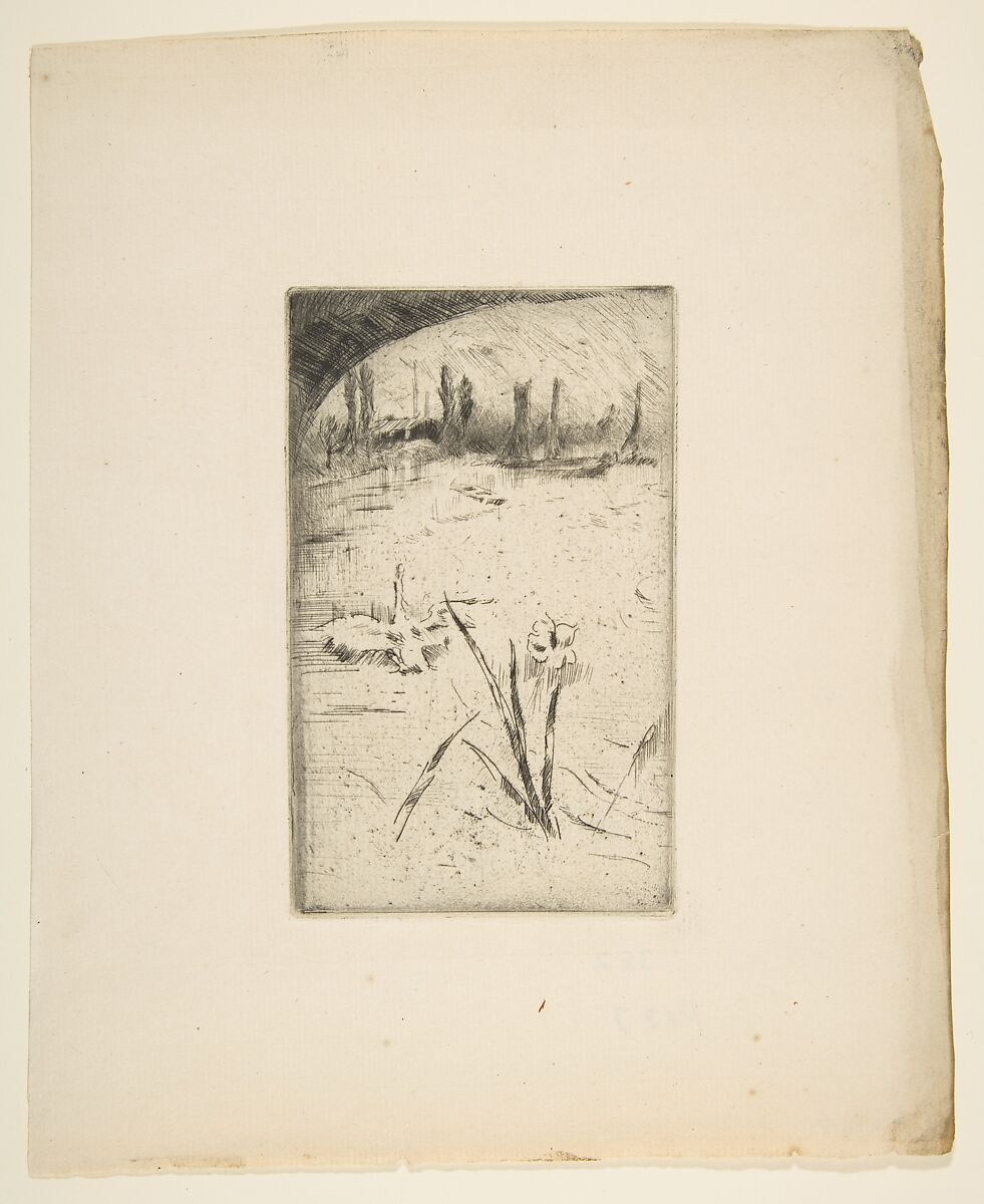 Swan and Iris (Sketch after Cecil Lawson's "Swan and Iris"), James McNeill Whistler (American, Lowell, Massachusetts 1834–1903 London), Etching and drypoint; fifth state of six (Glasgow); printed in black ink on medium weight ivory laid paper