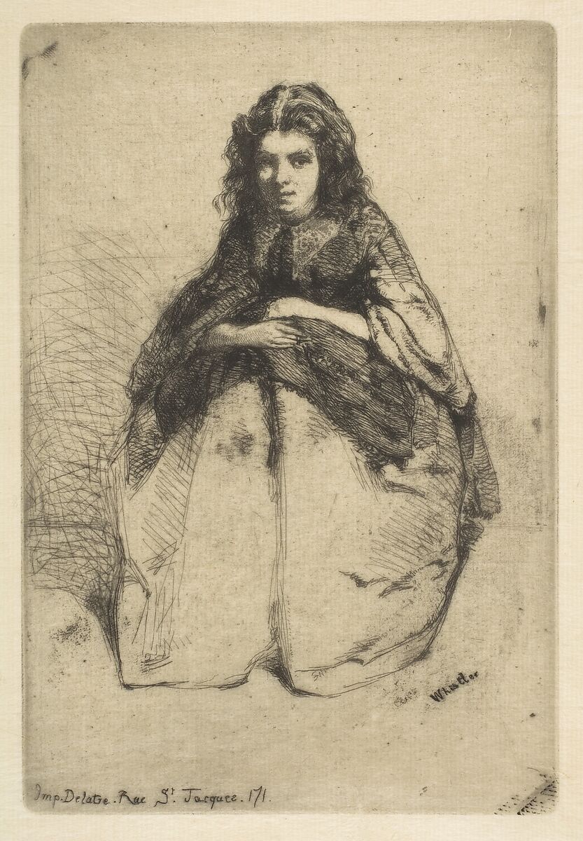 Fumette, James McNeill Whistler (American, Lowell, Massachusetts 1834–1903 London), Etching; fifth state of five (Glasgow); printed in black ink on thin cream laid Japan
paper 