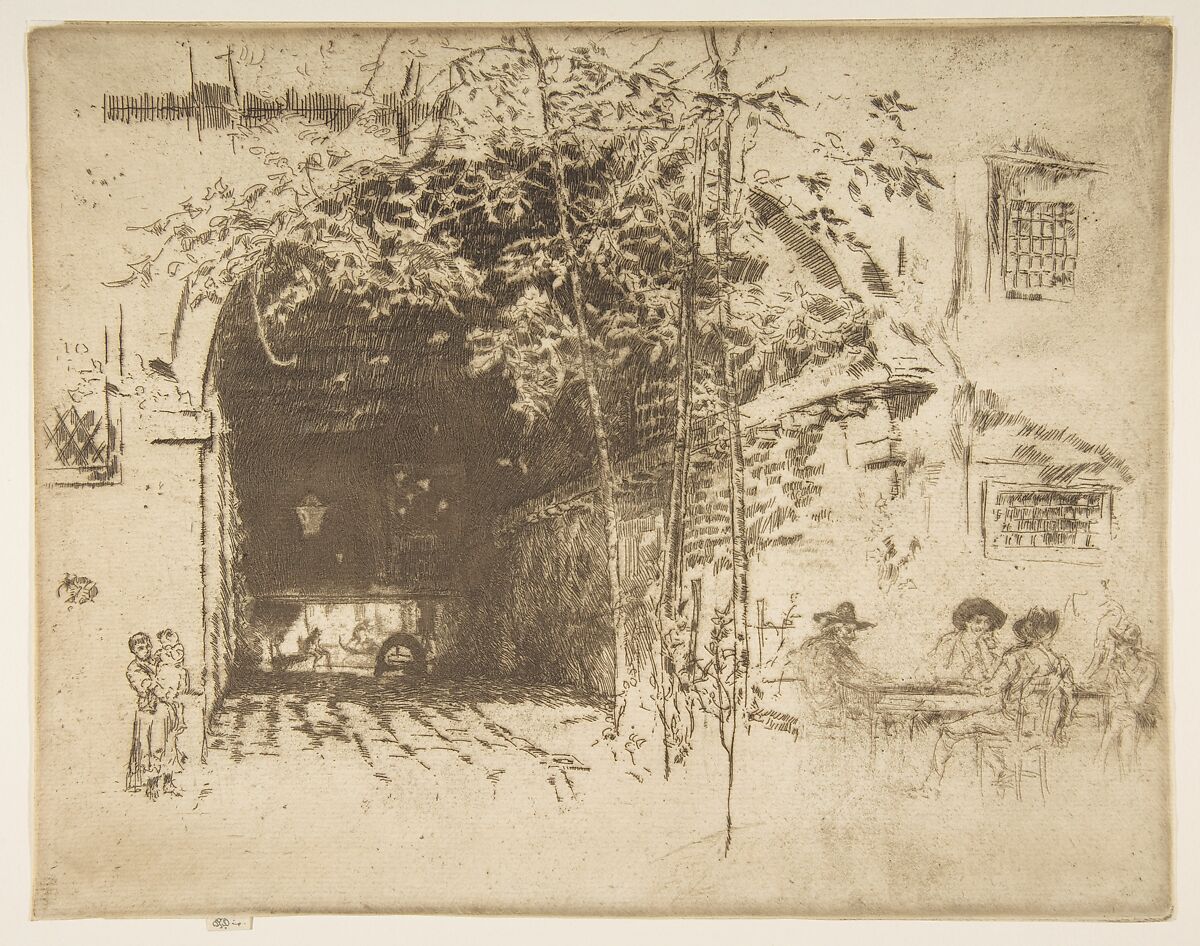 The Traghetto, No. 2, James McNeill Whistler (American, Lowell, Massachusetts 1834–1903 London), Etching and drypoint; eighth state of nine (Glasgow); printed in dark brown ink on medium weight ivory laid paper 