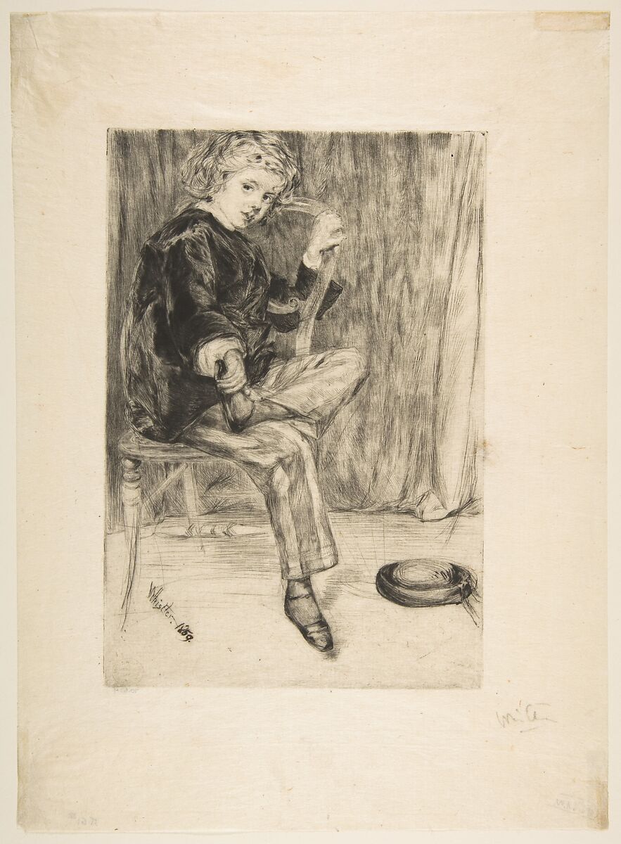 Arthur Haden, James McNeill Whistler (American, Lowell, Massachusetts 1834–1903 London), Drypoint; fourth state of four (Glasgow); printed in black ink on ivory Japan  tissue
