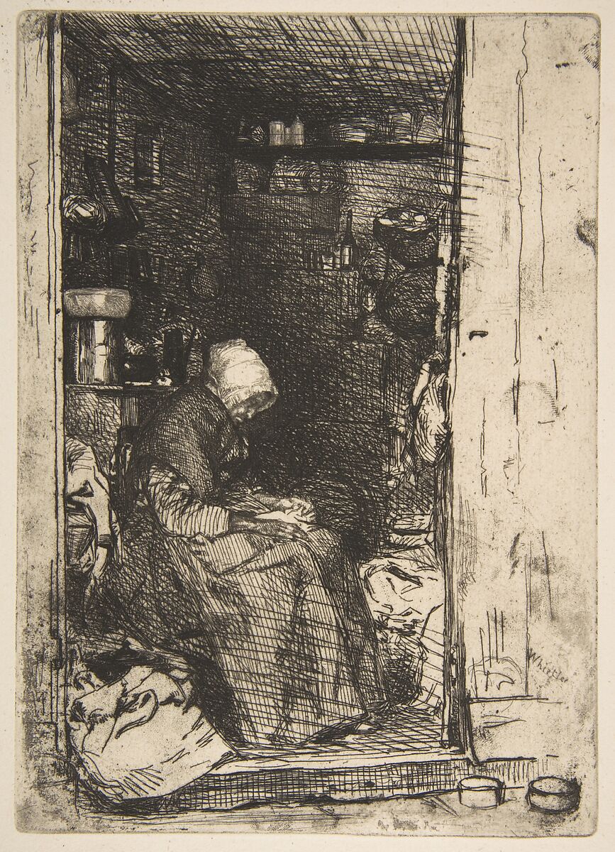 La Vieille aux Loques, James McNeill Whistler (American, Lowell, Massachusetts 1834–1903 London), Etching and drypoint; fourth state of four (Glasgow); late impression printed in black ink on cream wove paper 