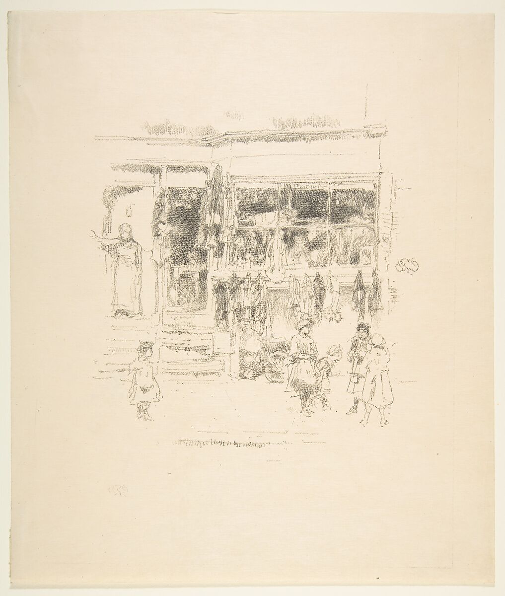 Chelsea Rags, James McNeill Whistler (American, Lowell, Massachusetts 1834–1903 London), Transfer lithograph, printed in black ink on cream India wove; only state (Chicago) 