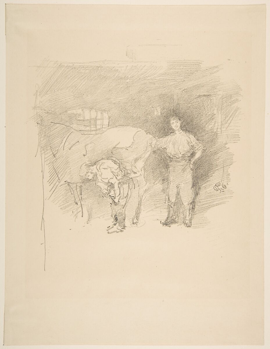 The Farriers, James McNeill Whistler (American, Lowell, Massachusetts 1834–1903 London), Transfer lithograph, printed in black ink on cream wove proof paper; only state (Chicago) 