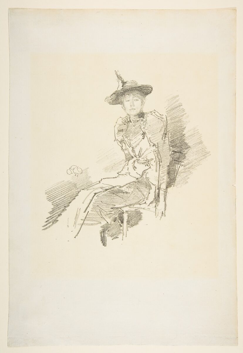 The Winged Hat, James McNeill Whistler (American, Lowell, Massachusetts 1834–1903 London), Transfer lithograph, printed in black ink on off-white medium weight laid paper; second state of two (Chicago)