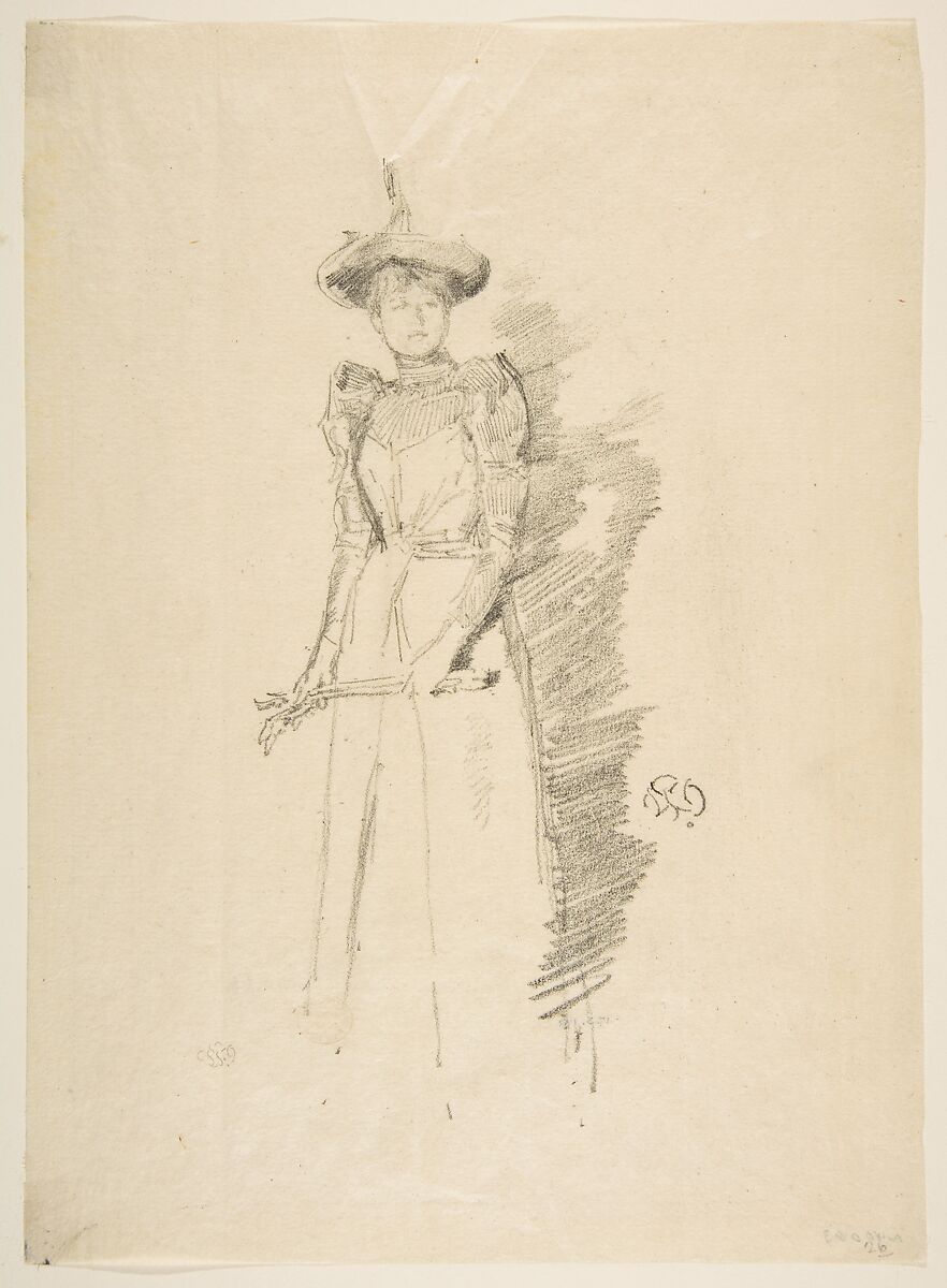 Gants de Suède, James McNeill Whistler (American, Lowell, Massachusetts 1834–1903 London), Transfer lithograph, printed in black ink on fine dark cream Japan; only state (Chicago) 
