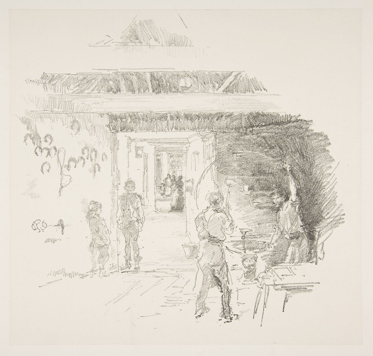 The Tyresmith, James McNeill Whistler (American, Lowell, Massachusetts 1834–1903 London), Transfer lithograph, printed on grayish chine mounted on white wove paper; only state (Chicago) 