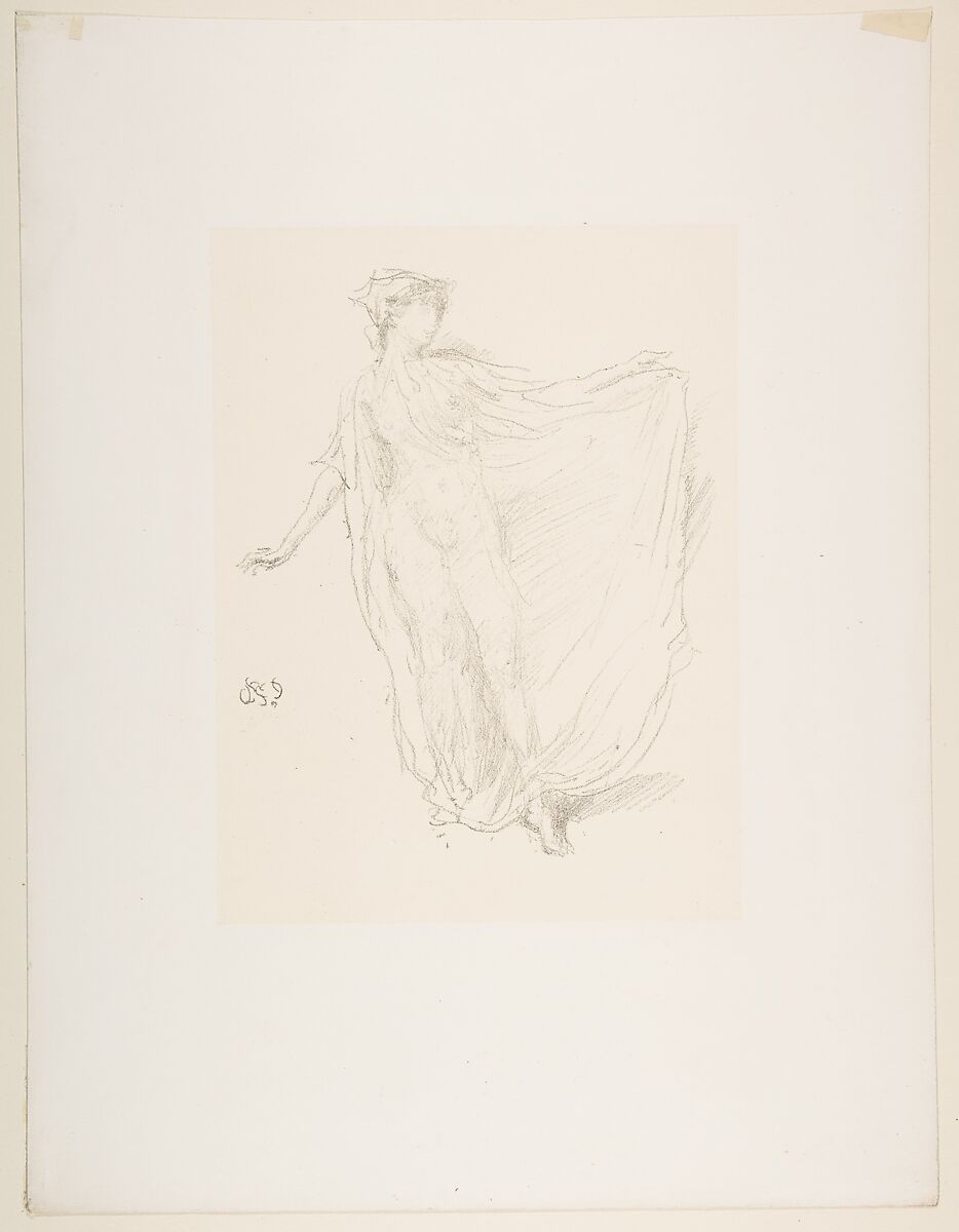 Dancing Girl, James McNeill Whistler (American, Lowell, Massachusetts 1834–1903 London), Transfer lithograph, cream India mounted on heavy ivory wove paper; only state (Chicago)