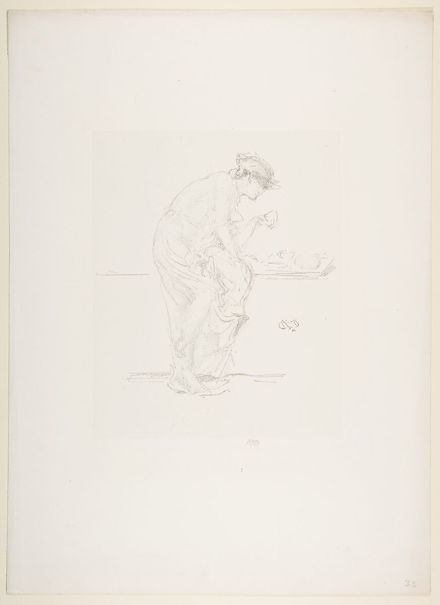 The Horoscope, James McNeill Whistler (American, Lowell, Massachusetts 1834–1903 London), Transfer lithograph, printed on grayish ivory chine mounted on ivory plate paper; only state (Chicago)