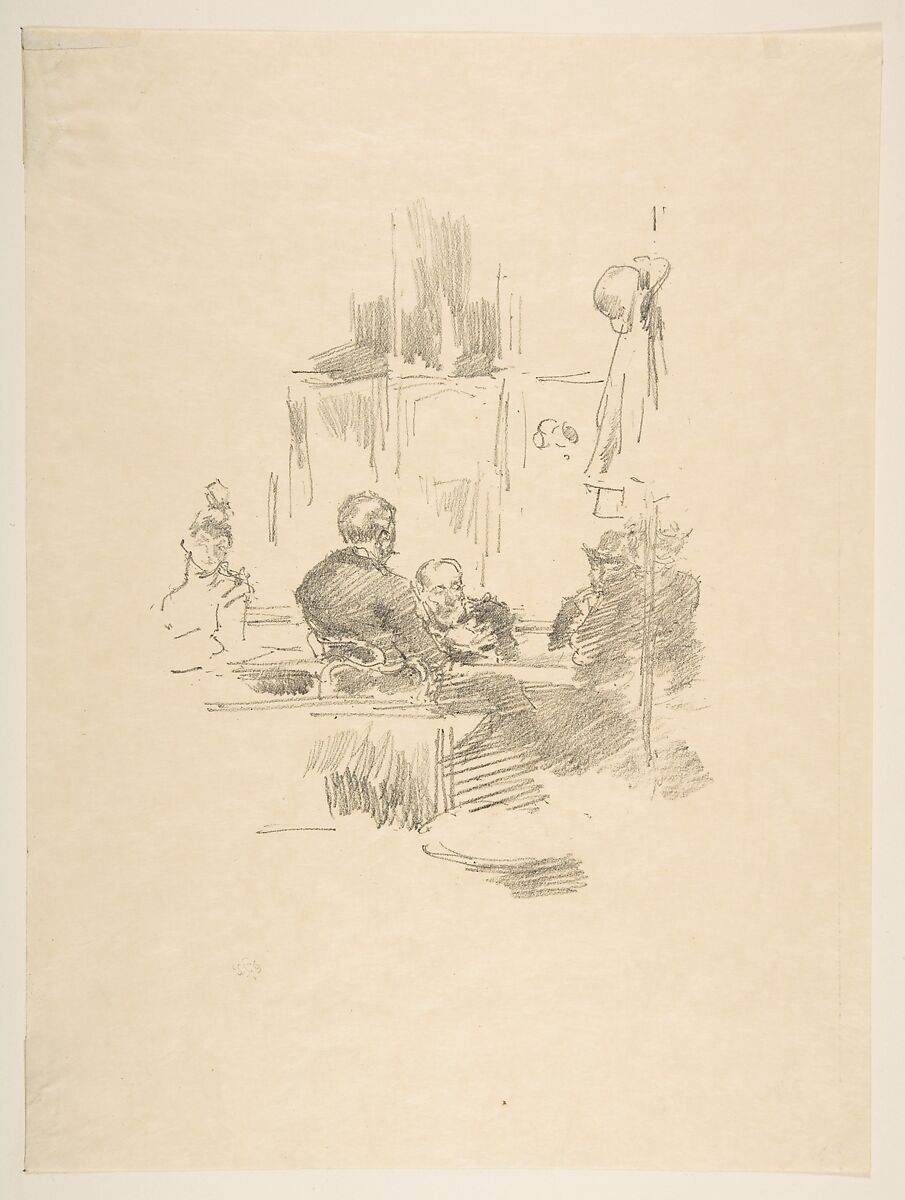 Late Picquet, James McNeill Whistler (American, Lowell, Massachusetts 1834–1903 London), Transfer lithograph; only state (Chicago); printed in black ink on cream simili-vellum 
