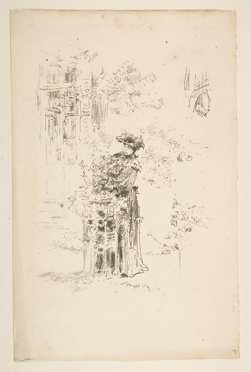 La Belle Jardinière, James McNeill Whistler (American, Lowell, Massachusetts 1834–1903 London), Transfer lithograph with stumping and scraping; only state (Chicago); printed in black ink on medium weight cream laid paper 