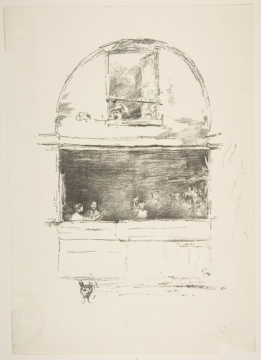 The Forge, Passage du Dragon, James McNeill Whistler (American, Lowell, Massachusetts 1834–1903 London), Transfer lithograph with stumping; unique impression of the second state of four (Chicago); printed in black ink on off-white wove proofing paper 