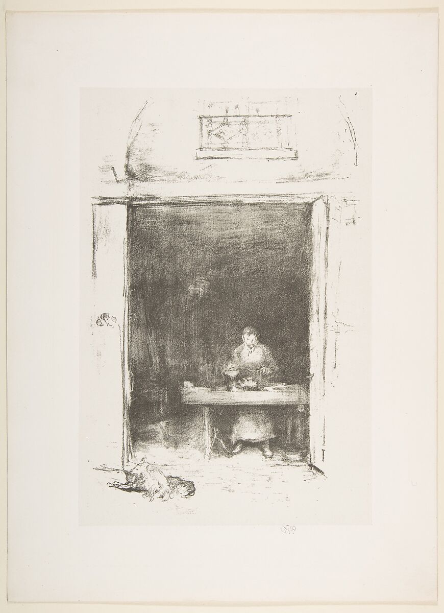 The Smith, Passage du Dragon, James McNeill Whistler (American, Lowell, Massachusetts 1834–1903 London), Transfer lithograph with stumping, printed on grayish white chine mounted on ivory plate paper; first state of three (Chicago)