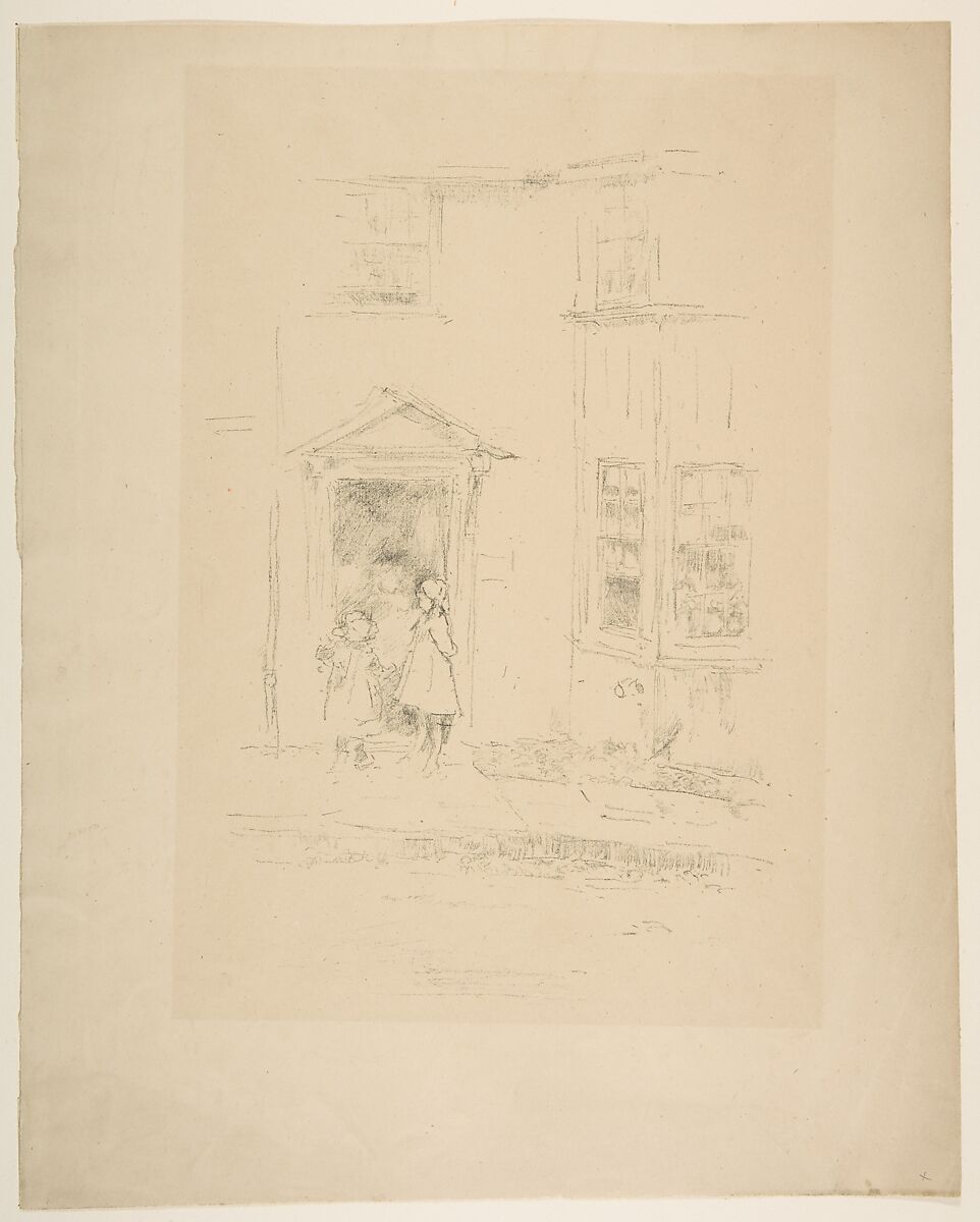 Little Doorway, Lyme Regis, James McNeill Whistler (American, Lowell, Massachusetts 1834–1903 London), Transfer lithograph; only state (Chicago); printed in black ink on cream wove proofing paper