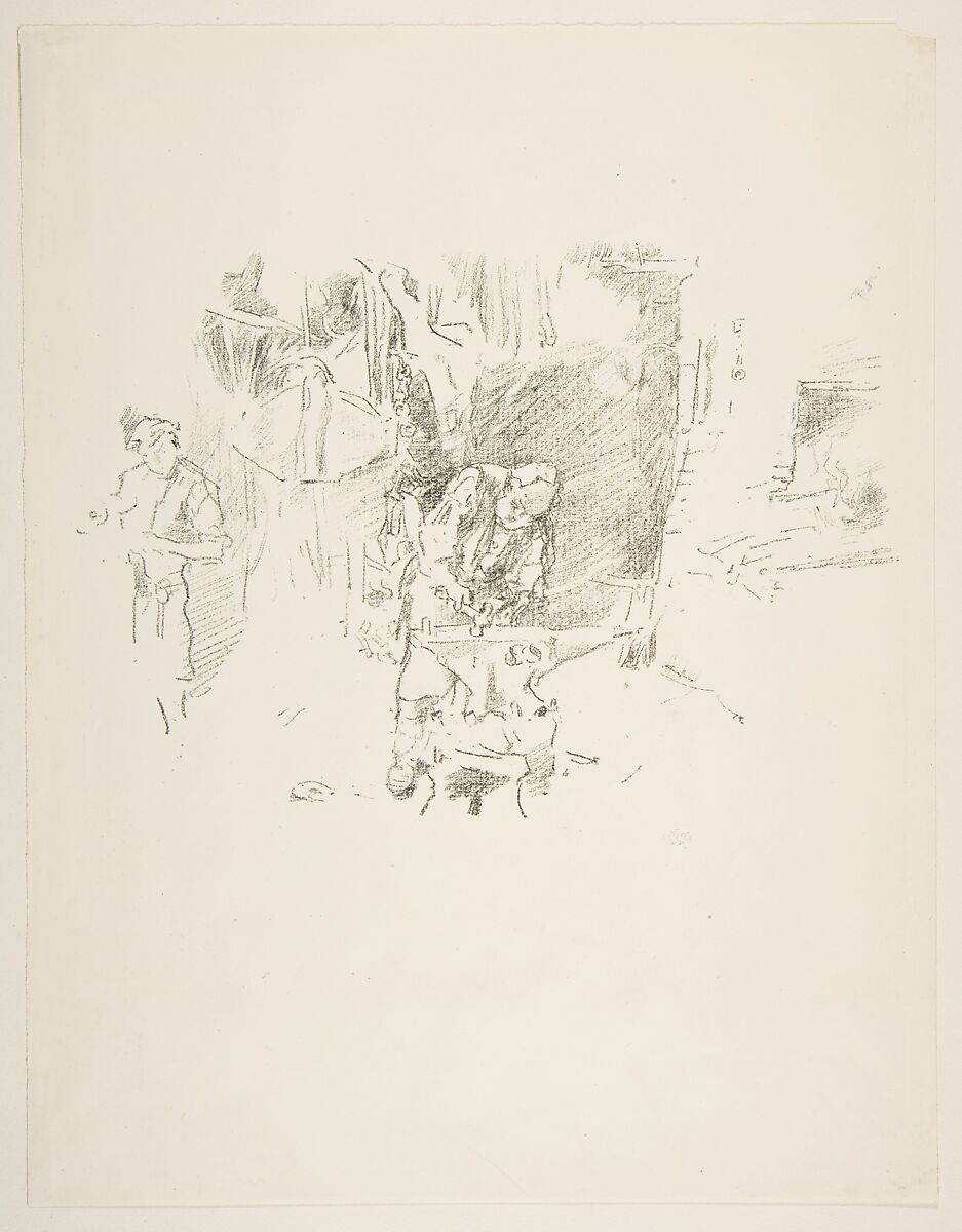 The Sunny Smithy, James McNeill Whistler (American, Lowell, Massachusetts 1834–1903 London), Transfer lithograph; only state (Chicago); printed in black ink on ivory wove proofing paper 