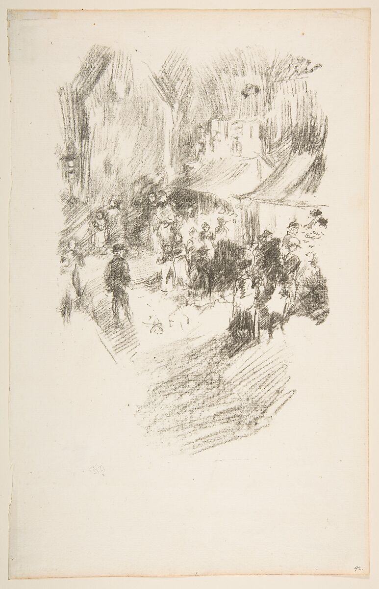 The Fair, James McNeill Whistler (American, Lowell, Massachusetts 1834–1903 London), Transfer lithograph; first state of two (Chicago, incorrectly listed as second state); printed in black ink on cream laid paper 
