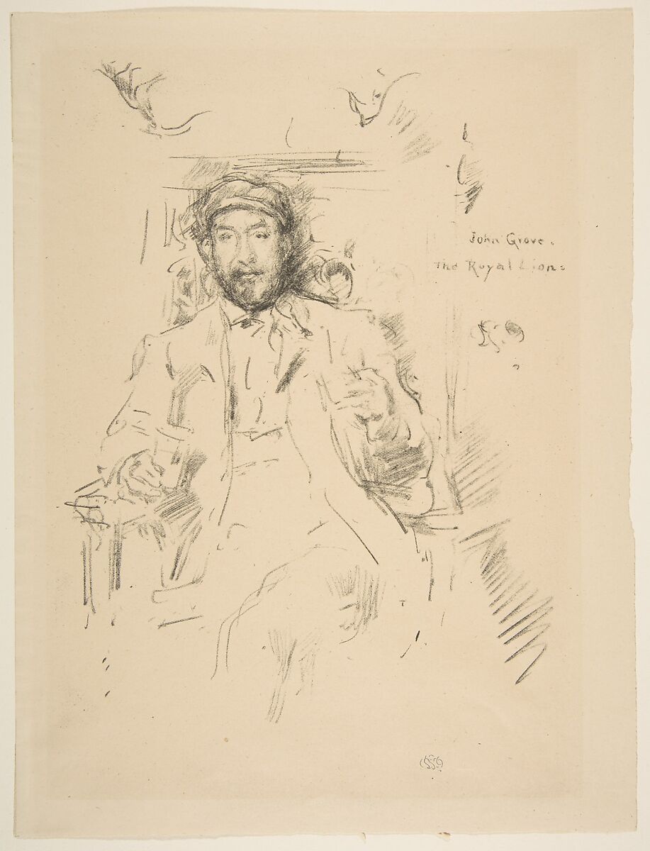 John Grove, James McNeill Whistler (American, Lowell, Massachusetts 1834–1903 London), Transfer lithograph; only state (Chicago); printed in black ink on cream machine-made wove 