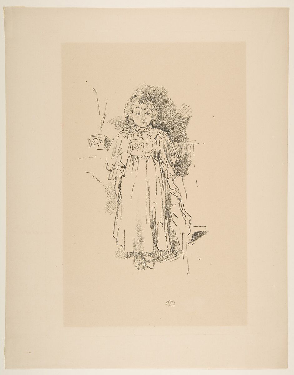 Little Evelyn, James McNeill Whistler (American, Lowell, Massachusetts 1834–1903 London), Transfer lithograph; only state (Chicago); printed in black ink on the cream laid paper used for "The Art Journal' edition