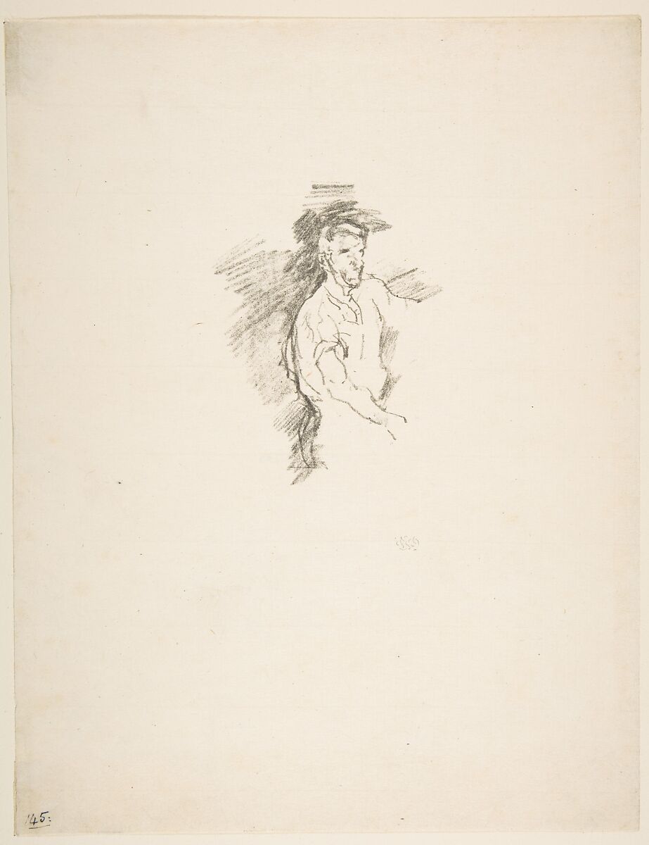 Sketch of a Blacksmith, James McNeill Whistler (American, Lowell, Massachusetts 1834–1903 London), Transfer lithograph; second state of two (Chicago); printed in black ink on cream laid Japan 