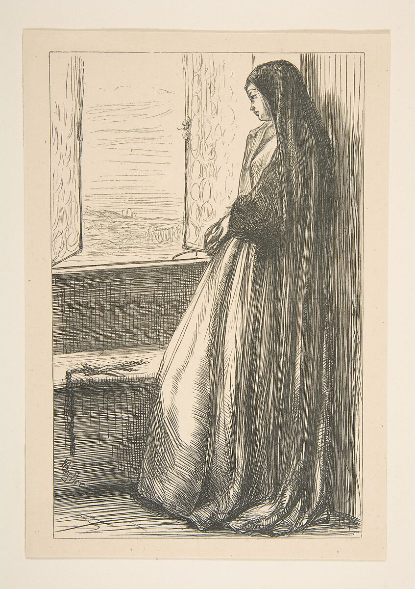 The Nun in "Count Burckhardt" (from "Once a Week"), After James McNeill Whistler (American, Lowell, Massachusetts 1834–1903 London), Wood engraving; proof 
