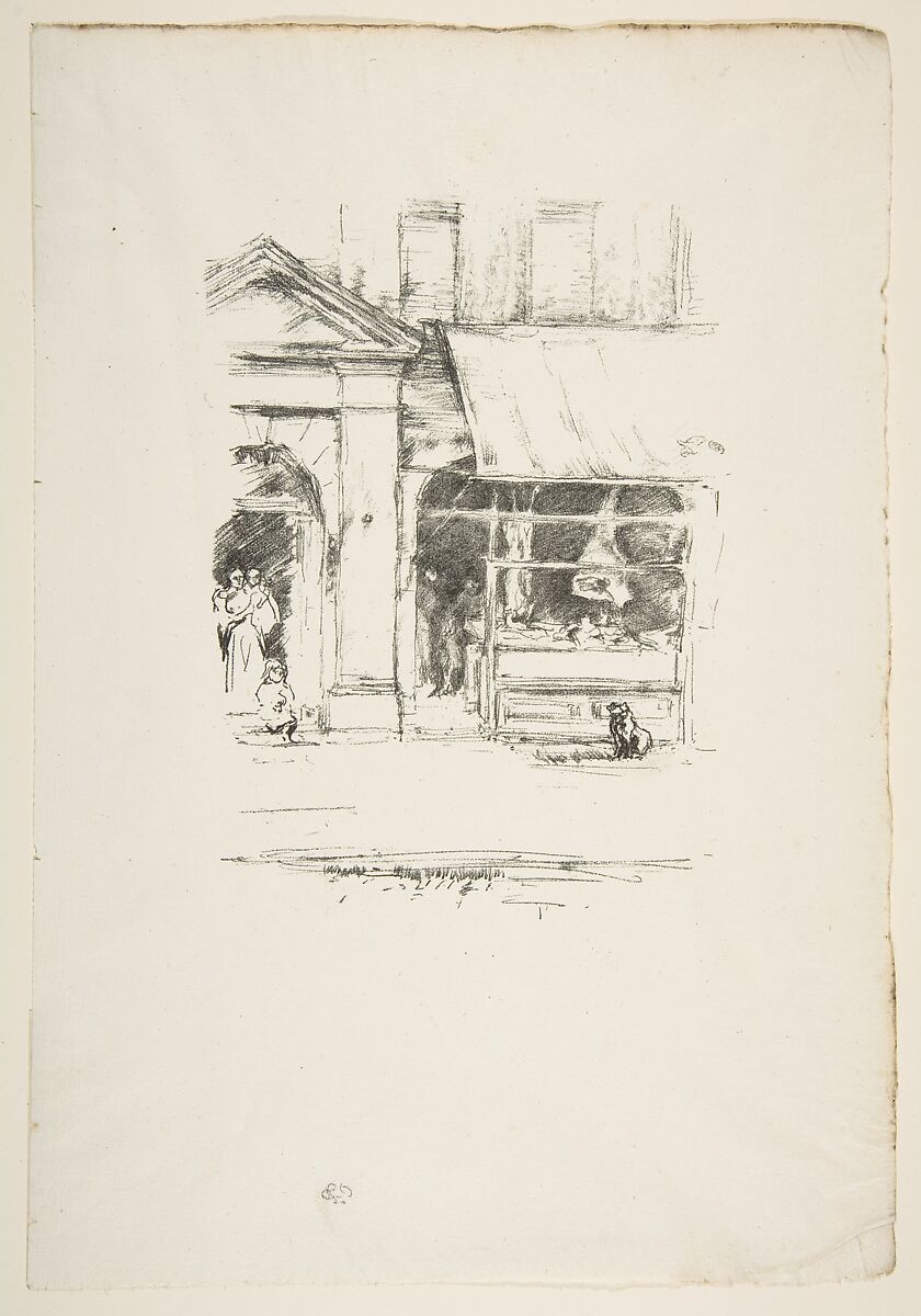 The Butcher's Dog, James McNeill Whistler (American, Lowell, Massachusetts 1834–1903 London), Transfer lithograph; fourth state of four (Chicago incorrectly lists both MMA impressions as second states); printed in black ink on medium weight ivory laid paper 