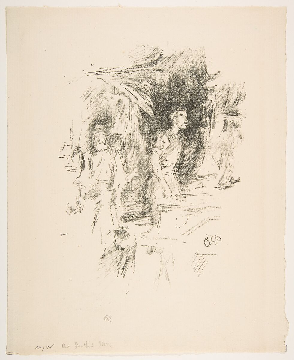 The Old Smith's Story, James McNeill Whistler (American, Lowell, Massachusetts 1834–1903 London), Transfer lithograph; only state (Chicago); printed in black ink on medium weight ivory laid paper 