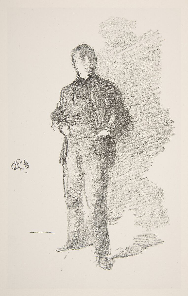 Study No. 1: Mr. Thomas Way, James McNeill Whistler (American, Lowell, Massachusetts 1834–1903 London), Transfer lithograph; printed in black ink on grayish white chine mounted on off- white plate paper; only state (Chicago) 