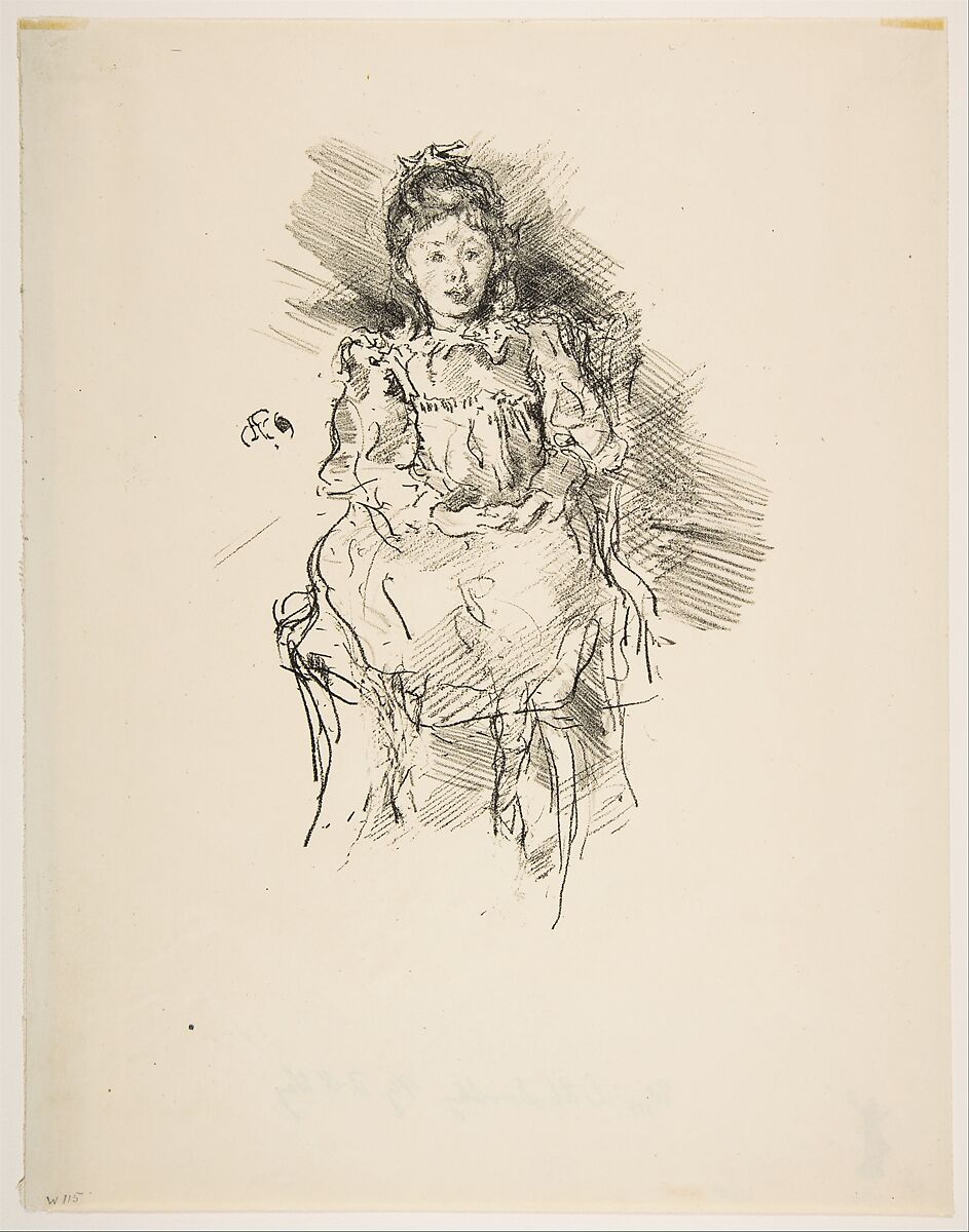 Little Dorothy, James McNeill Whistler (American, Lowell, Massachusetts 1834–1903 London), Transfer lithograph; only state (Chicago); printed in black ink on ivory wove proofing paper 