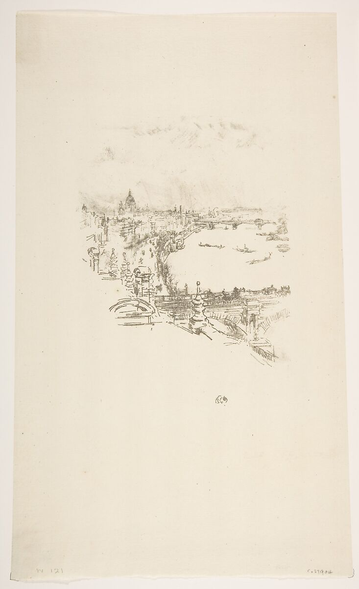 Little London, James McNeill Whistler (American, Lowell, Massachusetts 1834–1903 London), Transfer lithograph with stumping; only state (Chicago), posthumous; printed in black ink on fine ivory laid paper 