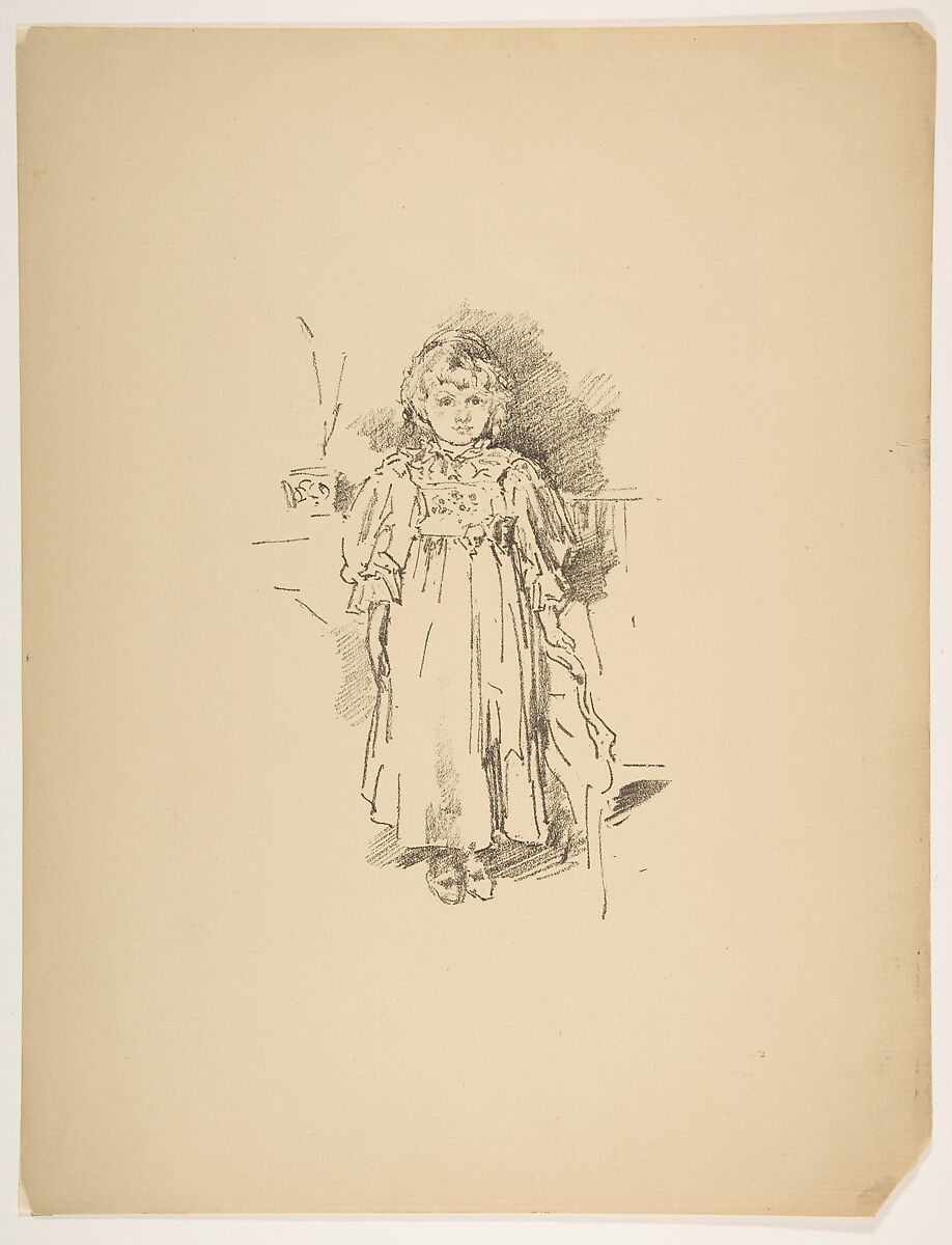 Little Evelyn, from "The Art Journal," opposite p. 88, James McNeill Whistler (American, Lowell, Massachusetts 1834–1903 London), Transfer lithograph; only state (Chicago); printed in black ink on the cream laid paper used for  "The Art Journal' edition 