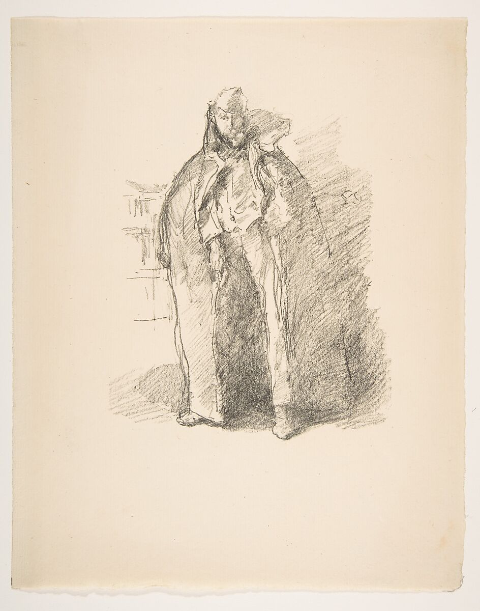 The Russian Schube, James McNeill Whistler (American, Lowell, Massachusetts 1834–1903 London), Transfer lithograph with scraping; first state of two (Chicago); printed in black ink on cream laid paper 
