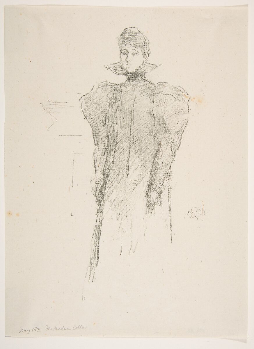 The Medici Collar, James McNeill Whistler (American, Lowell, Massachusetts 1834–1903 London), Transfer lithograph; only state (Chicago); printed in black ink on grayish ivory China paper 