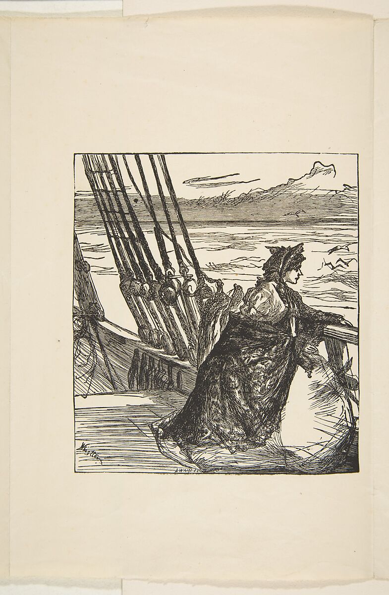 The Major's Daughter (for "Once a Week," June 21, 1862), After James McNeill Whistler (American, Lowell, Massachusetts 1834–1903 London), Wood engraving; proof 