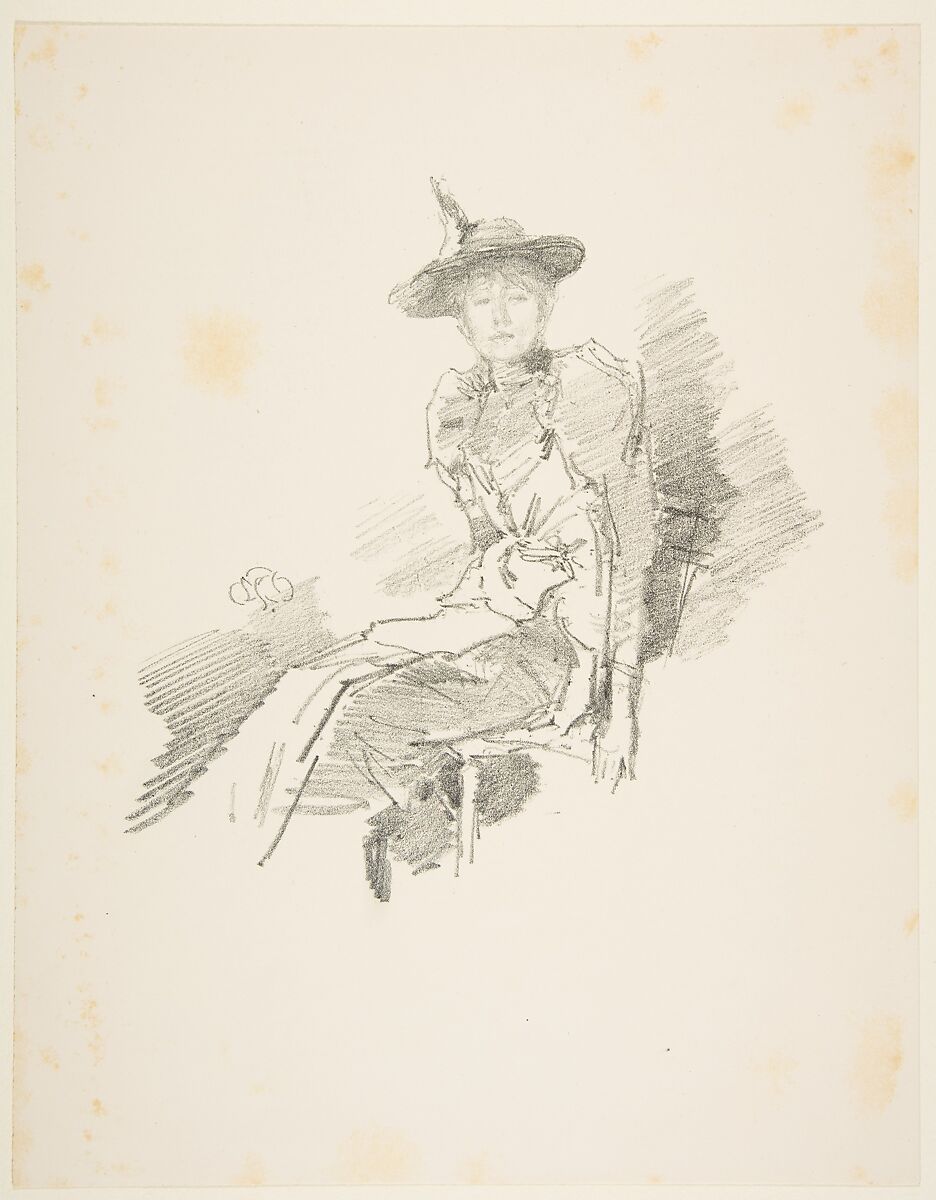 The Winged Hat, After James McNeill Whistler (American, Lowell, Massachusetts 1834–1903 London), Transfer lithograph; second state of two (Chicago); printed in black ink on ivory smooth wove paper 
