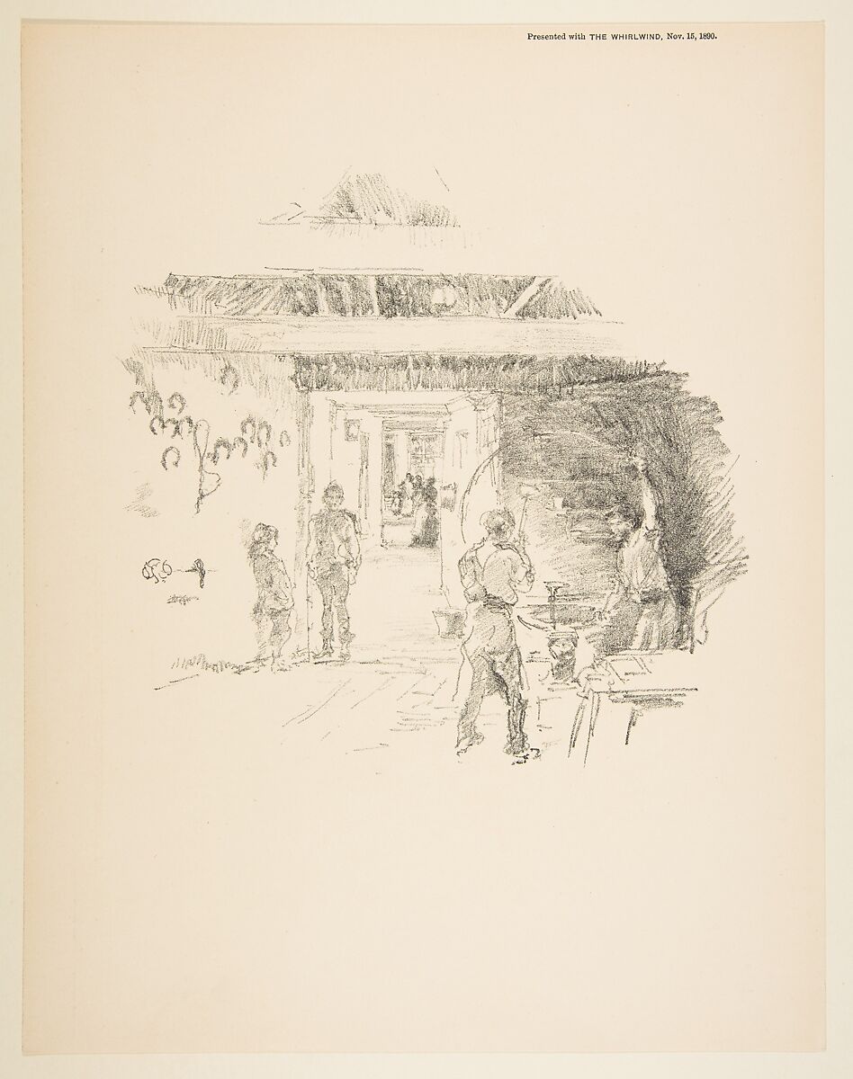 The Tyresmith, After James McNeill Whistler (American, Lowell, Massachusetts 1834–1903 London), Transfer lithograph; printed in black ink on smooth ivory wove paper 