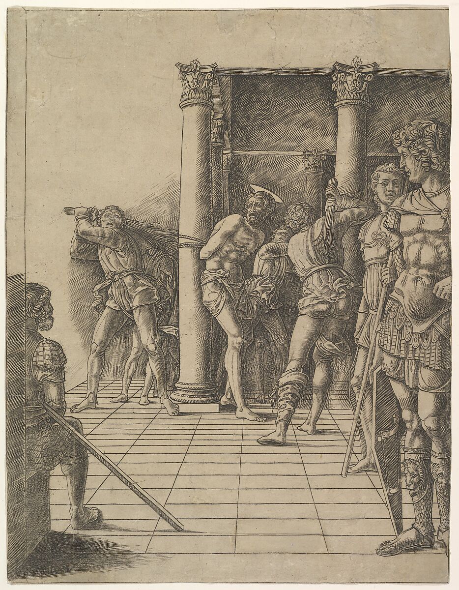 The Flagellation, with the Pavement, Gian Marco Cavalli (Italian, ca. 1454–after 1508, activity documented 1475–1508), Engraving 