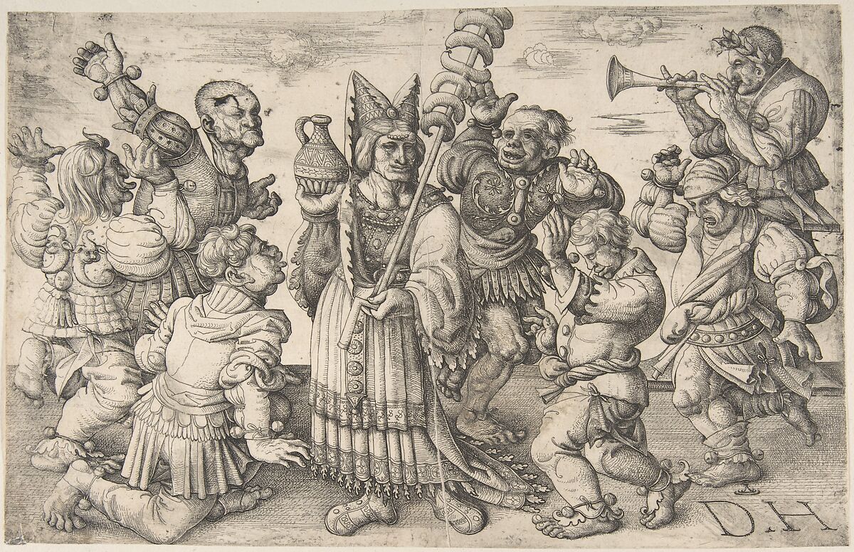 Morris Dancers, Daniel Hopfer (German, Kaufbeuren 1471–1536 Augsburg), Etching; fourth state of four 