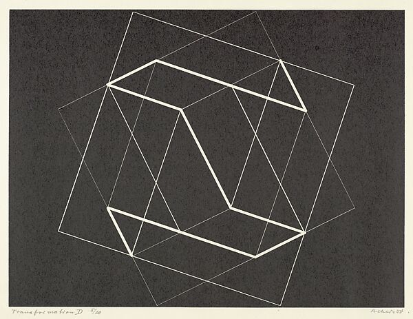 Transformation D, Josef Albers (American (born Germany), Bottrop 1888–1976 New Haven, Connecticut), Intaglio on formica printed relief 