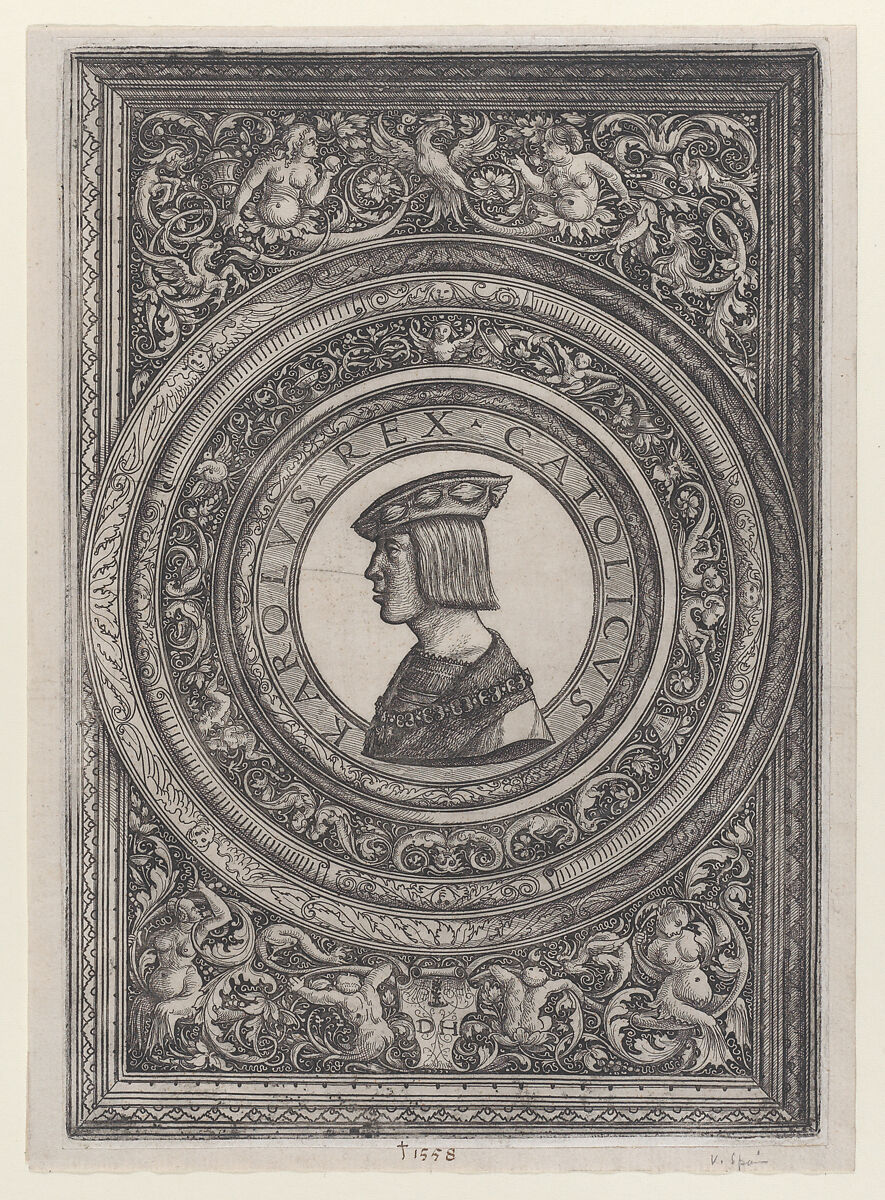 Portrait of Emperor Charles V, Daniel Hopfer (German, Kaufbeuren 1471–1536 Augsburg), Etching; first state of two 
