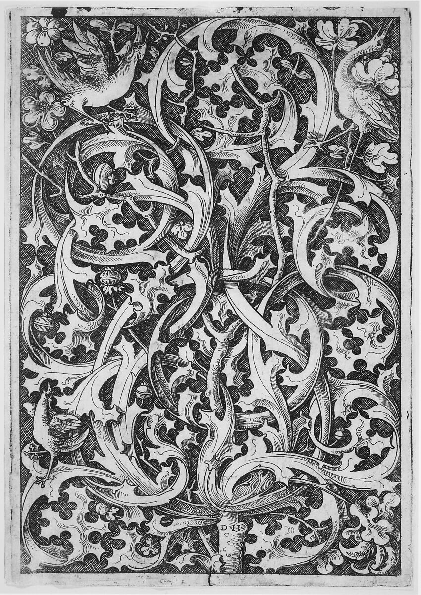 Ornamental Fillet with Thistle Motifs, Daniel Hopfer (German, Kaufbeuren 1471–1536 Augsburg), Etching; first state of two 