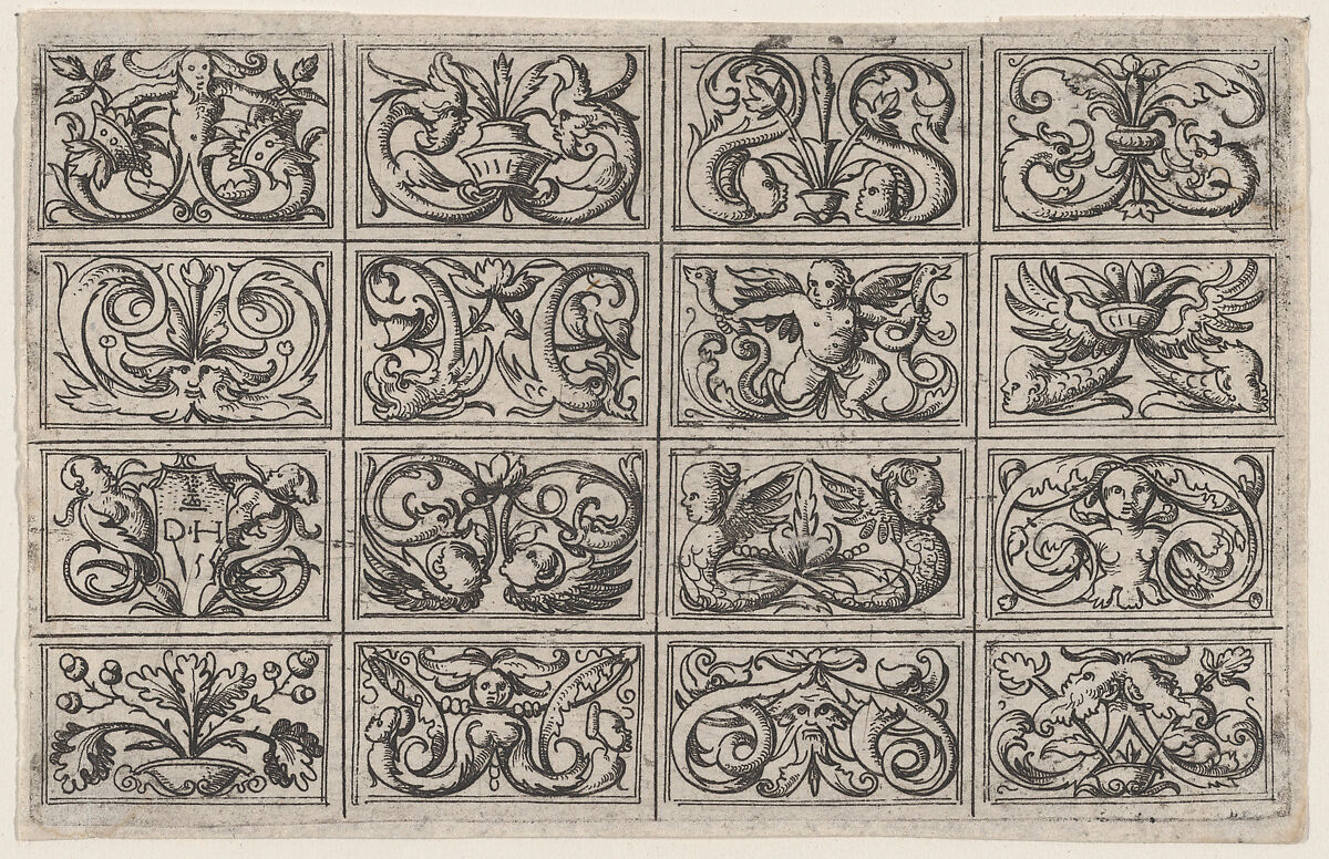 Design for Armor Decoration, Daniel Hopfer (German, Kaufbeuren 1471–1536 Augsburg), Etching; second state of two 