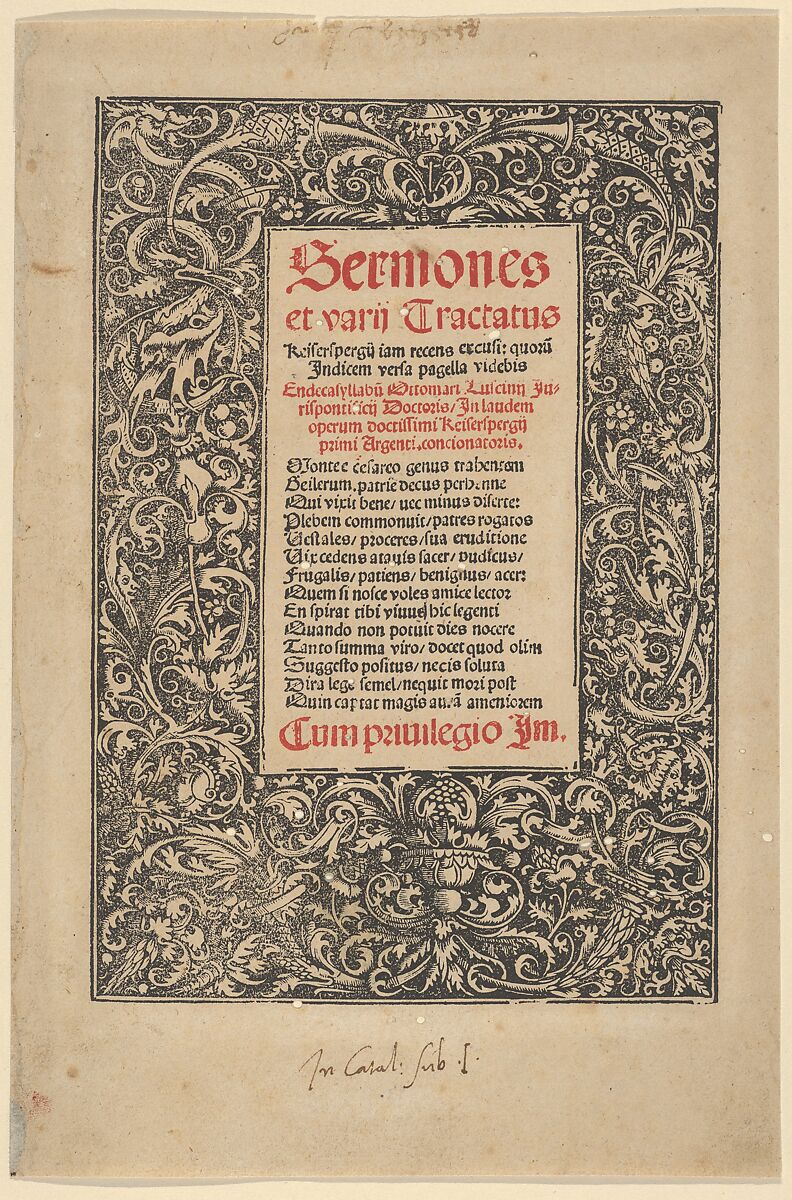 Border, Daniel Hopfer (German, Kaufbeuren 1471–1536 Augsburg), Woodcut 