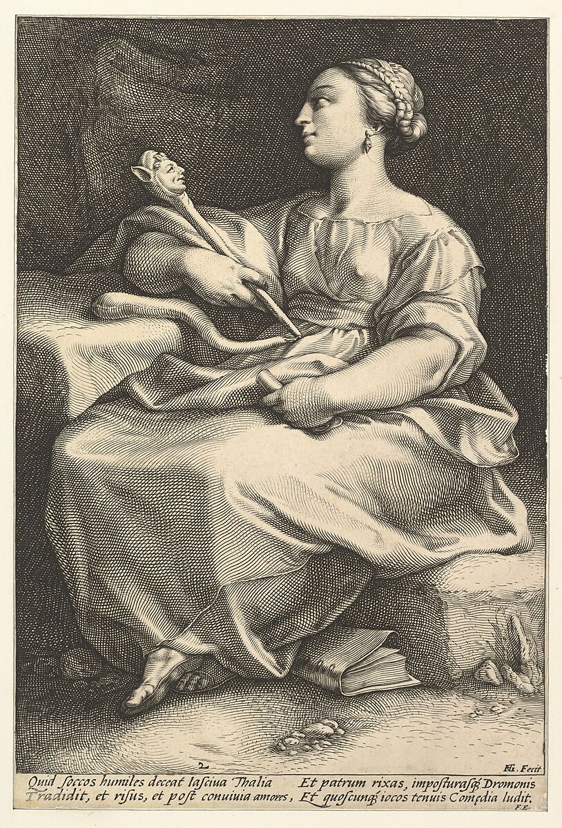 Thalia, Hendrick Goltzius (Netherlandish, Mühlbracht 1558–1617 Haarlem), Engraving 