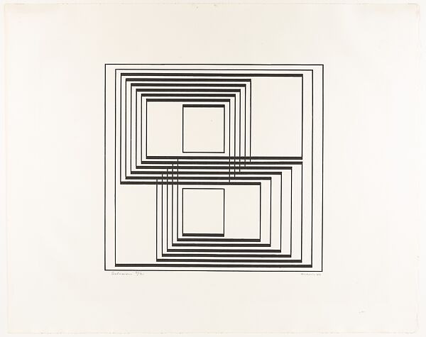 Seclusion,  from the Graphic Tectonics series, Josef Albers (American (born Germany), Bottrop 1888–1976 New Haven, Connecticut), Lithograph 
