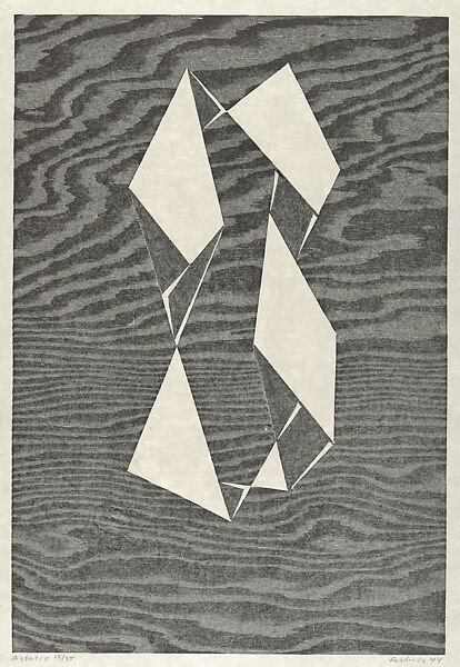 Astatic, Josef Albers (American (born Germany), Bottrop 1888–1976 New Haven, Connecticut), Woodcut from plywood 