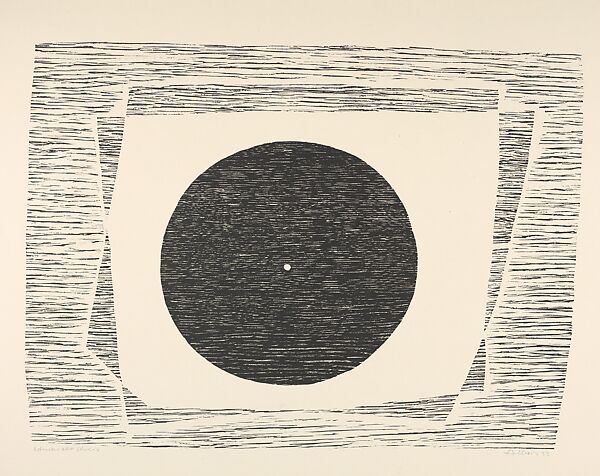 Black Circle, Josef Albers (American (born Germany), Bottrop 1888–1976 New Haven, Connecticut), Woodcut 
